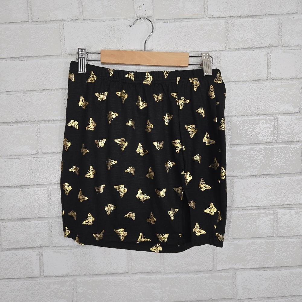 SHEIN gold butterfly mini skirt